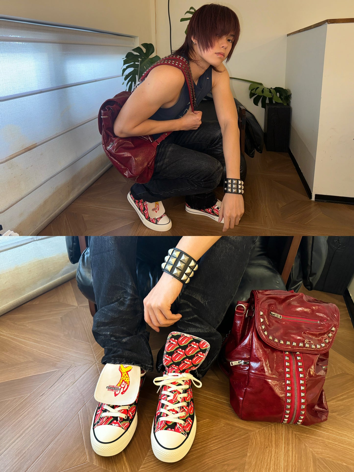 70s All-Over Tongue Print Low-Top Sneakers