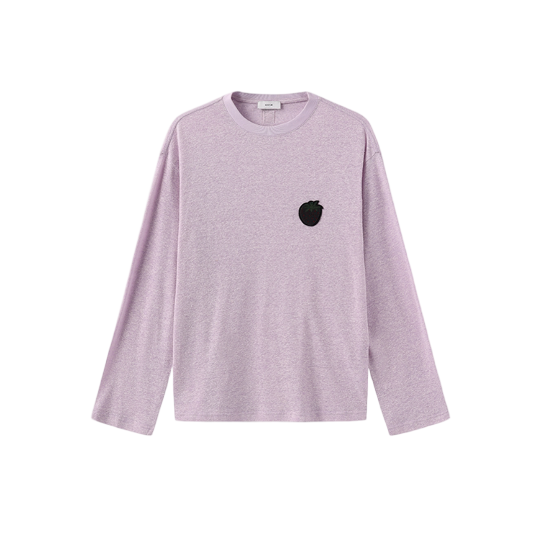 Strawberry Embroidered Oversized Long Sleeve Tee - view 4