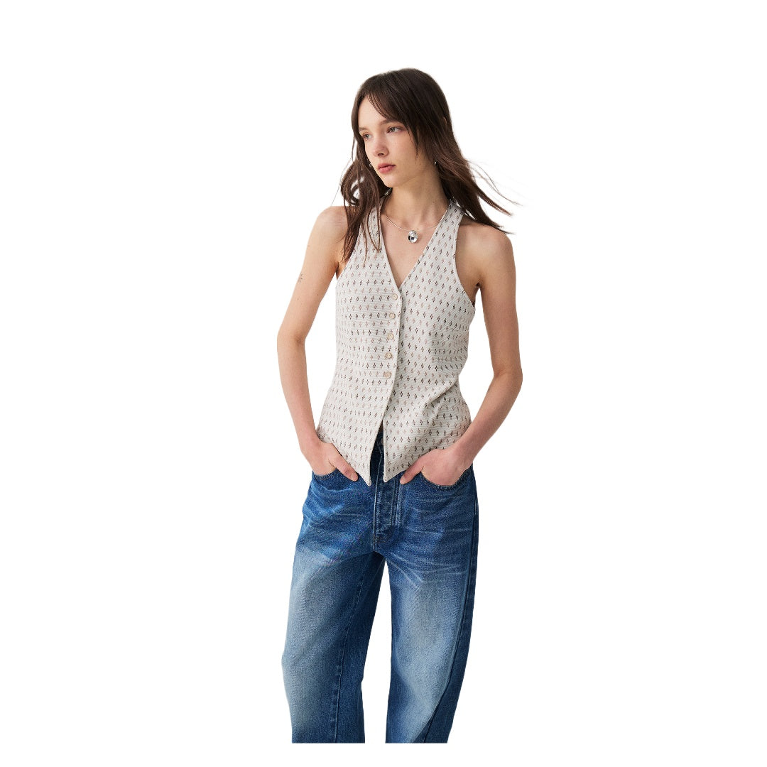 V-Neck Sleeveless Top
