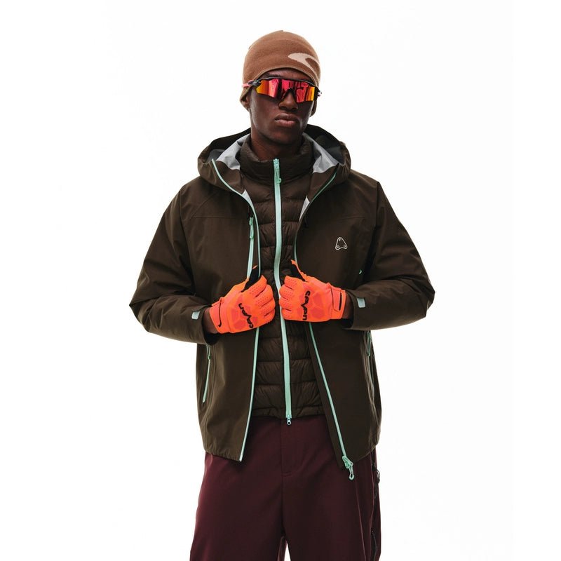 men's color block storm jacket outfit - 3 in 1 ski waterproof pants goggles winter