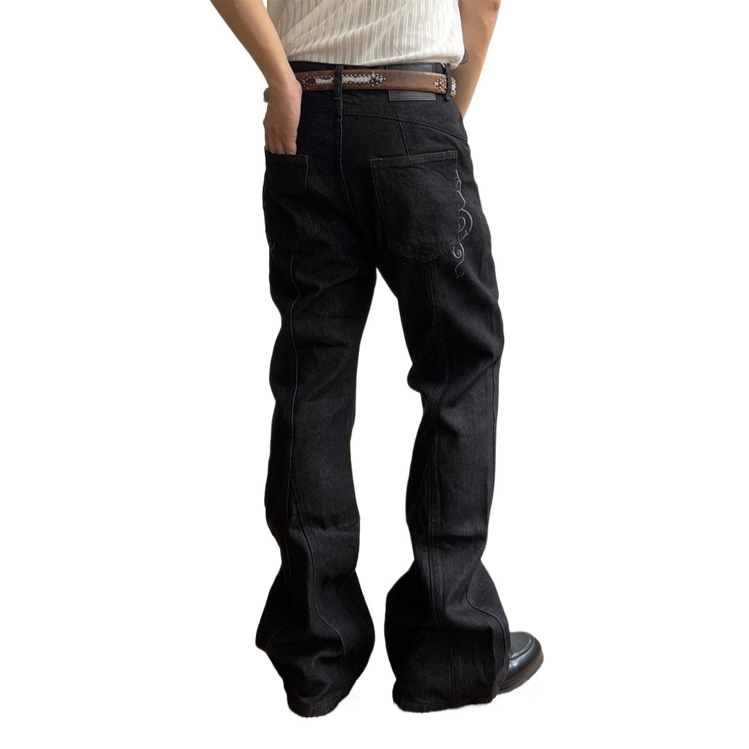 Floral Embroidered Slim-Fit Jeans