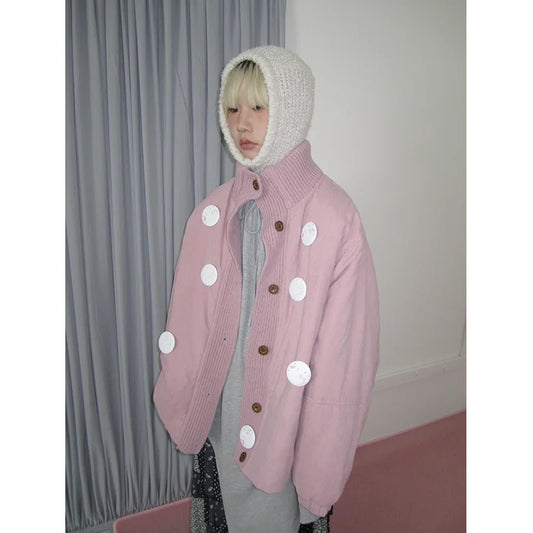 Smoke Pink Stand-Collar Quilted Jacket - view 2