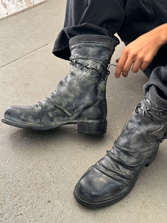 VOWPROGRESS Horsehide Combat Boxing Boots