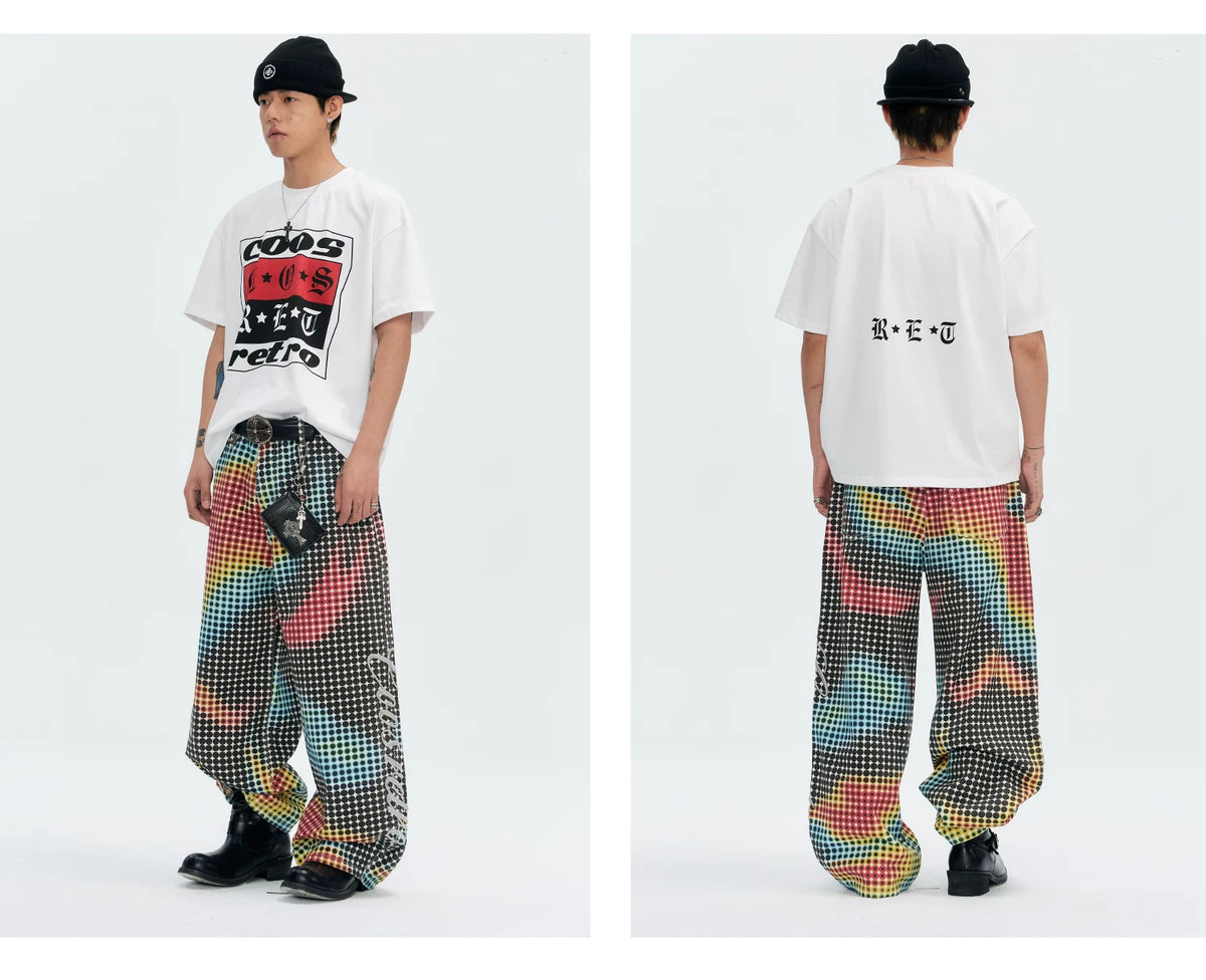 Gradient Camo Wide-Leg Pants