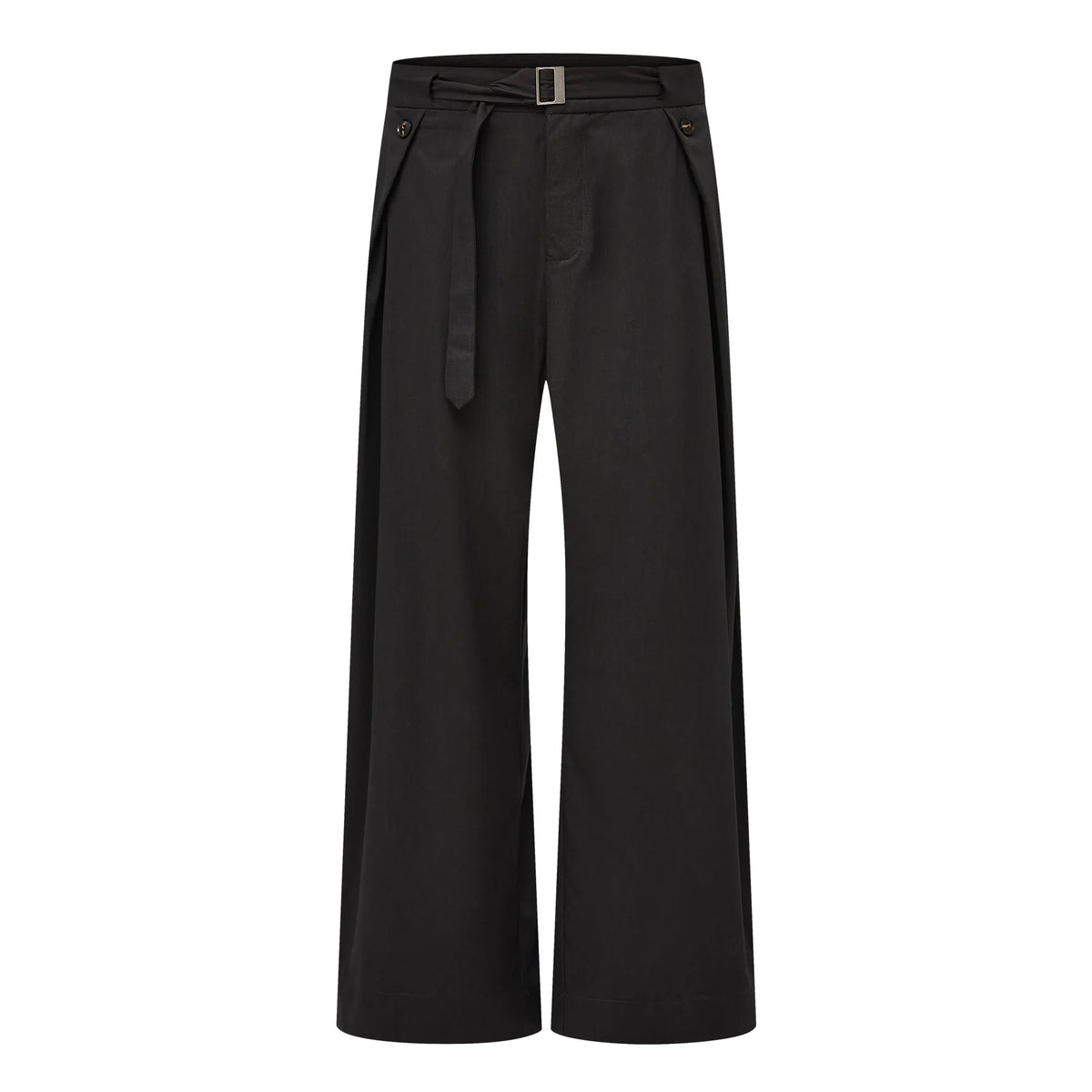 Architectural Pleated Wide-Leg Trousers