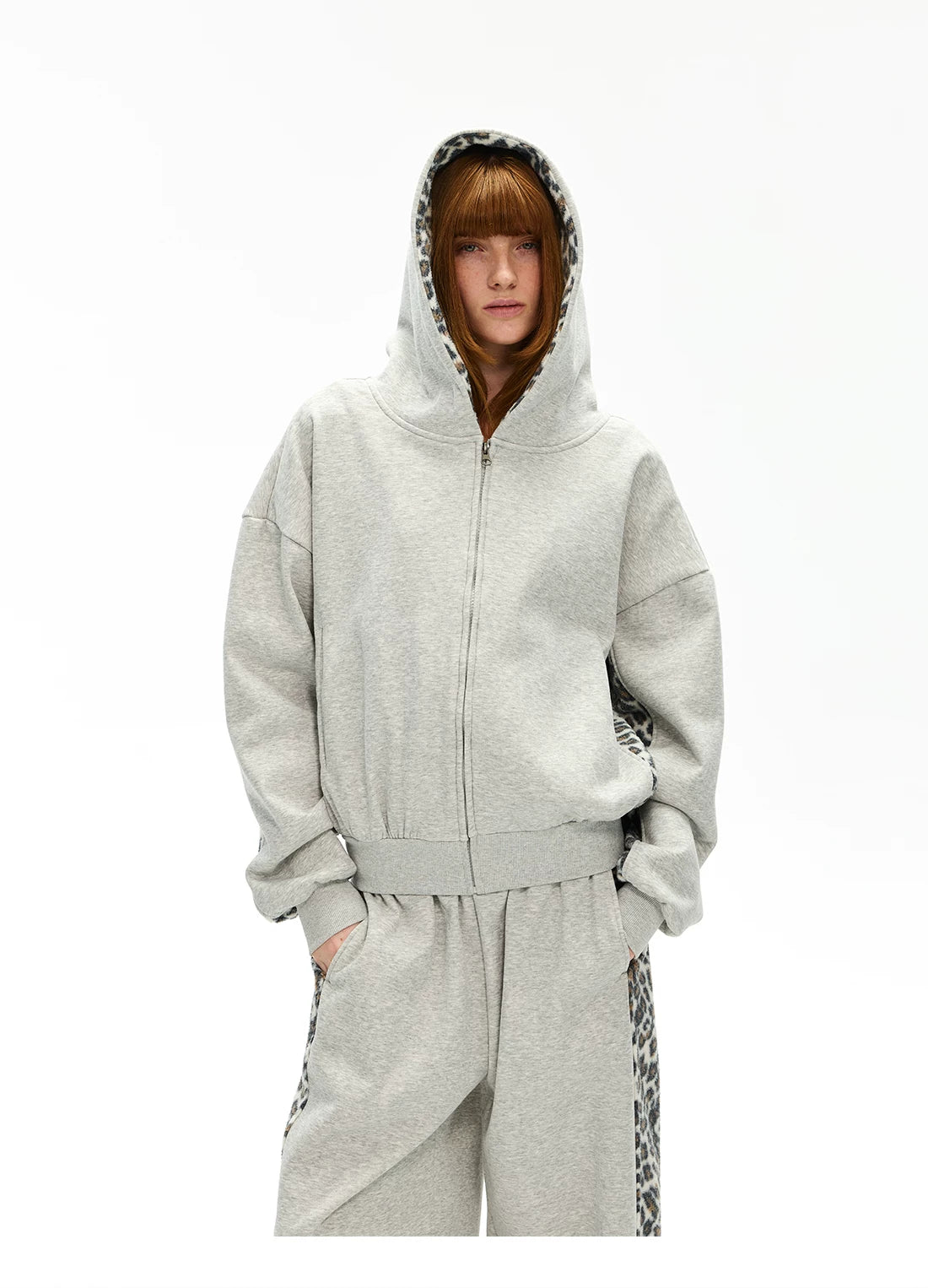 Unisex Leopard Panel Fleece Set