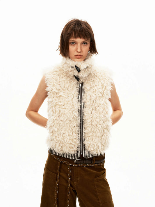 Reversible Check Fleece Vest