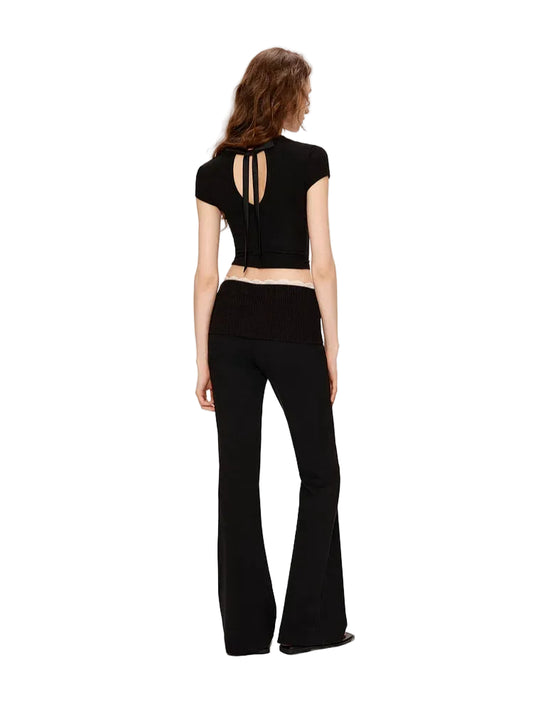 Backless Bow Knot Crop Top