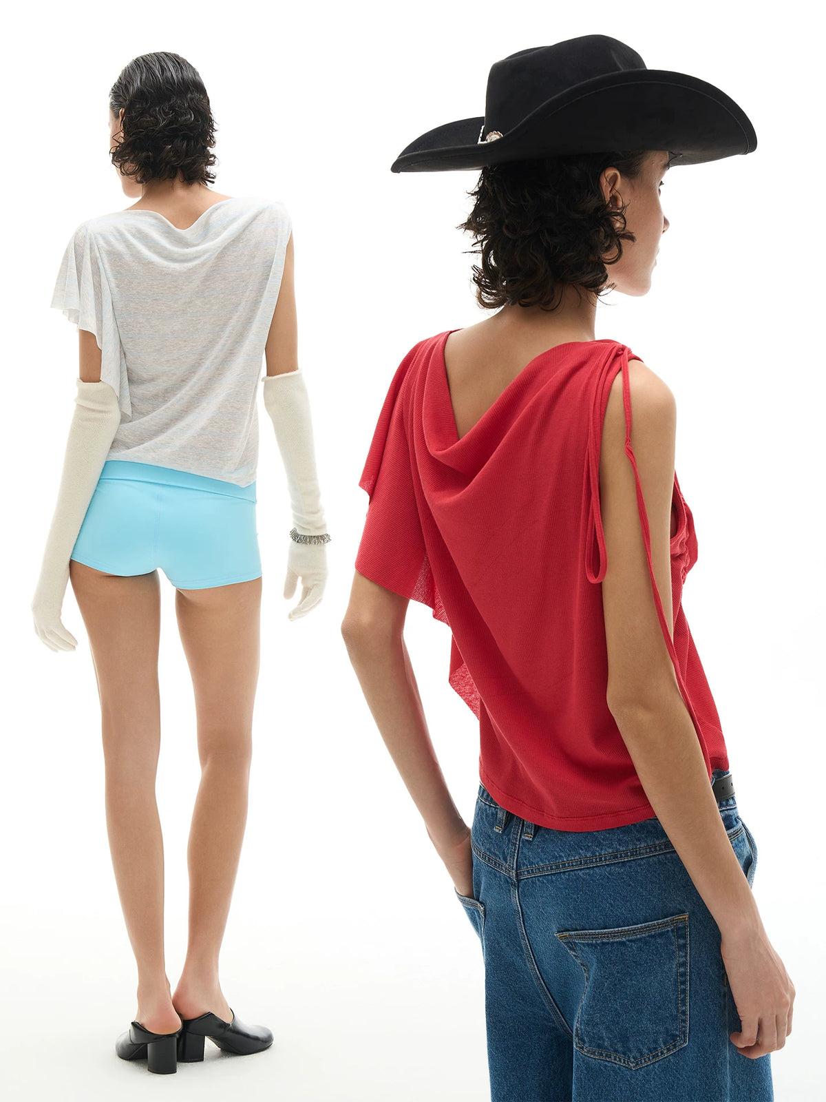 Striped Seashell Off-Shoulder Top product photo