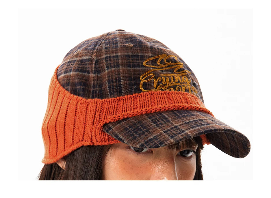 Close-up of the knit cap ear warmer