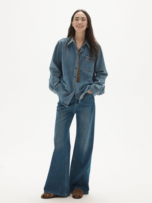 MOOFEEL Vintage Denim Shirt
