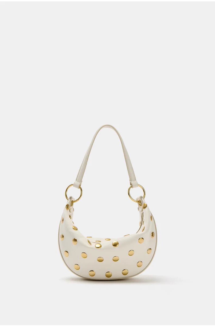 Studded Crescent Shoulder Bag detail