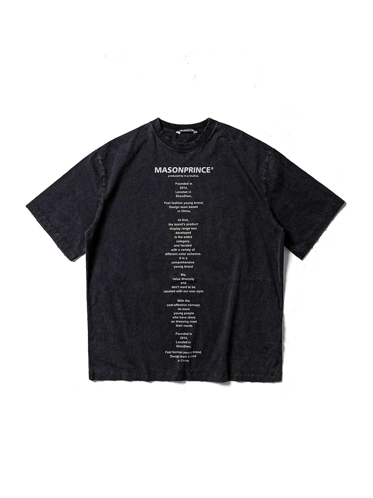 MASONPRINCE Slogan Graphic Cotton T-Shirt