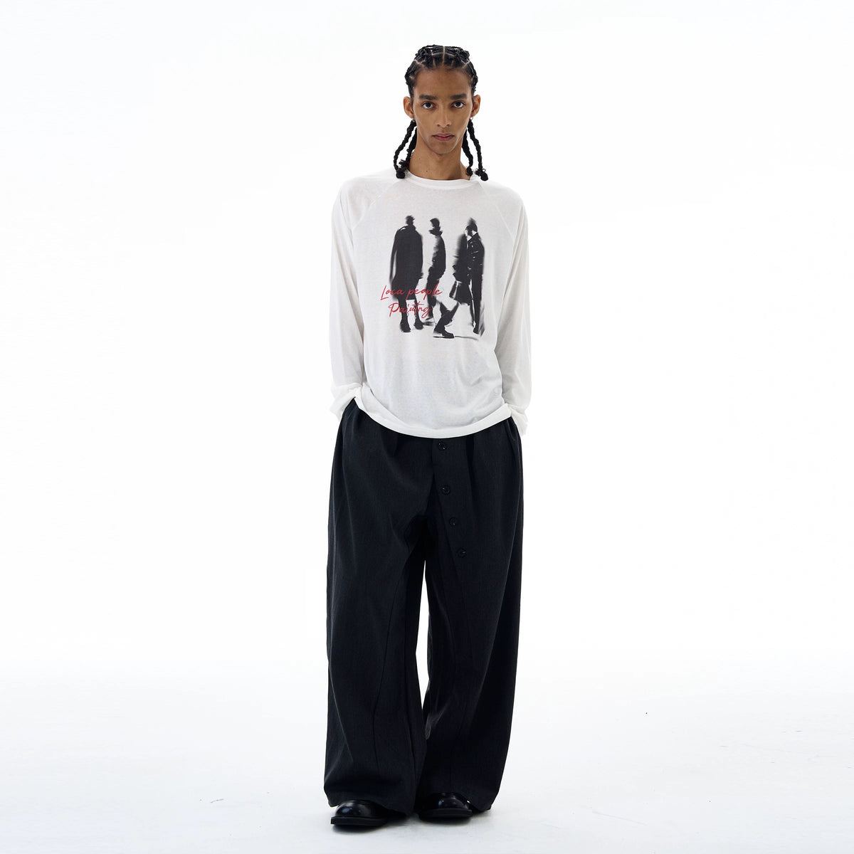 White graphic T-shirt, full view