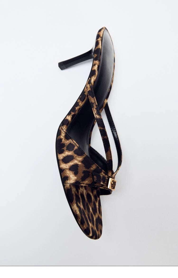 Women's High-Heel Single Strap Mule Sandals