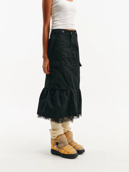 Layered Mesh Midi Skirt product view