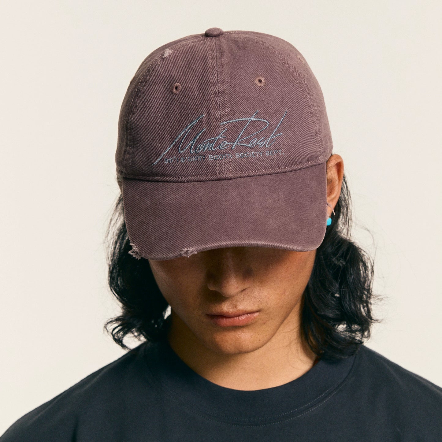 Vintage Washed Soft Crown Baseball Cap with Embroidered Outdoor Logo
