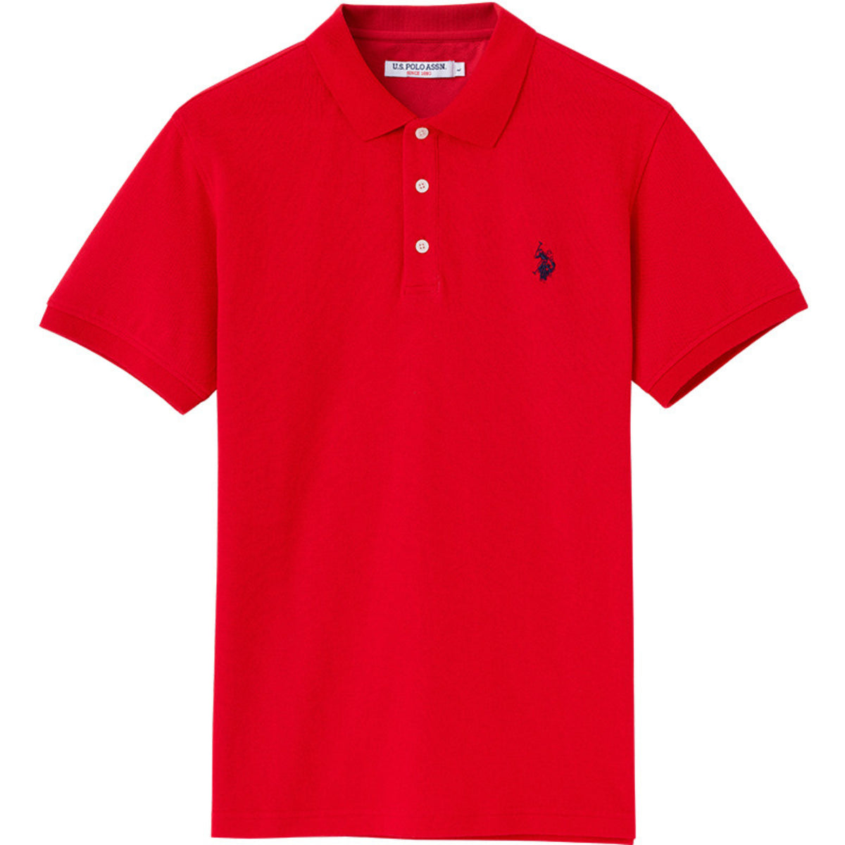 Embroidered Chest Logo Cotton Pique Polo Shirt