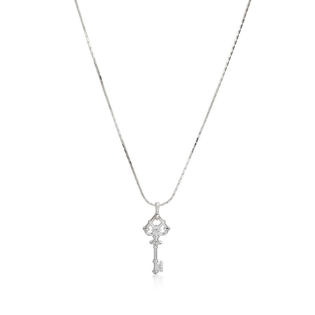 Spade-Shaped Key Necklace