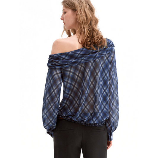 Asymmetric Off-Shoulder Blouse