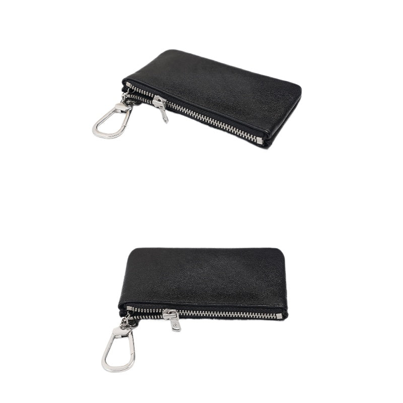 Leather Card Holder With Detachable Keychain