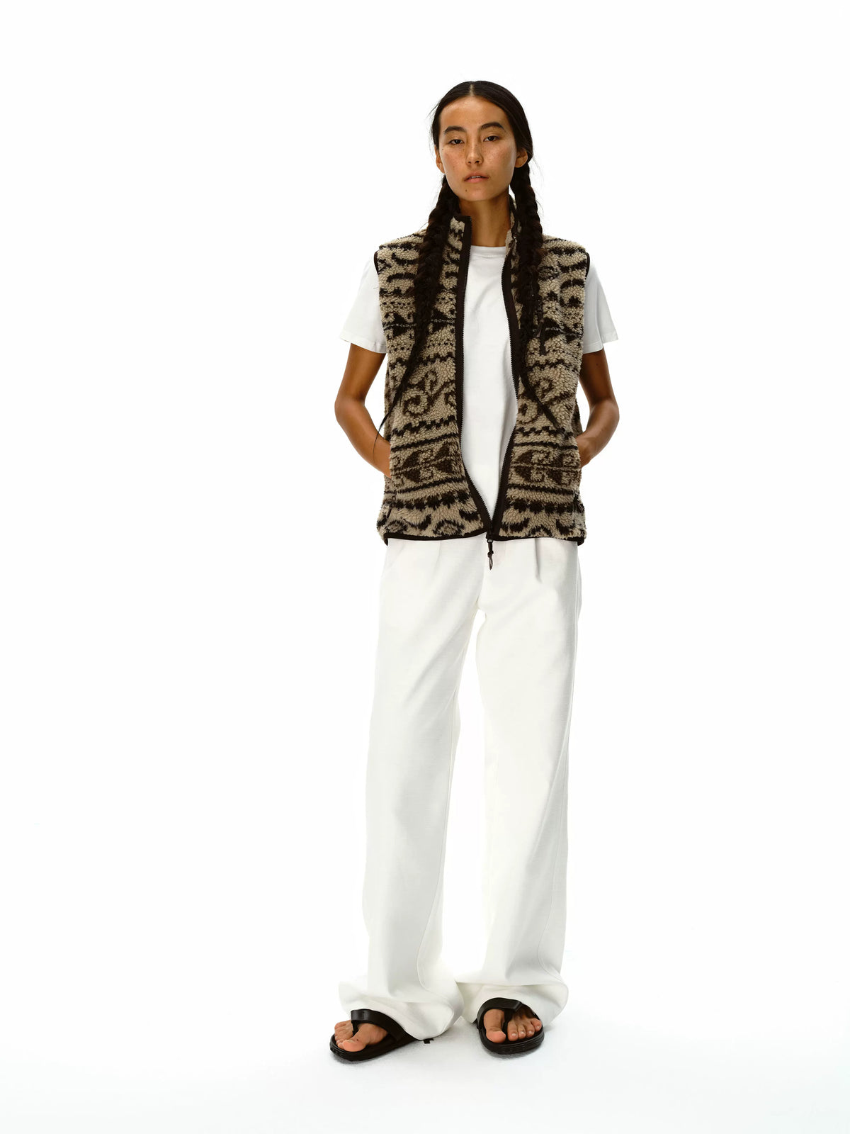High-Neck Lambswool Vest