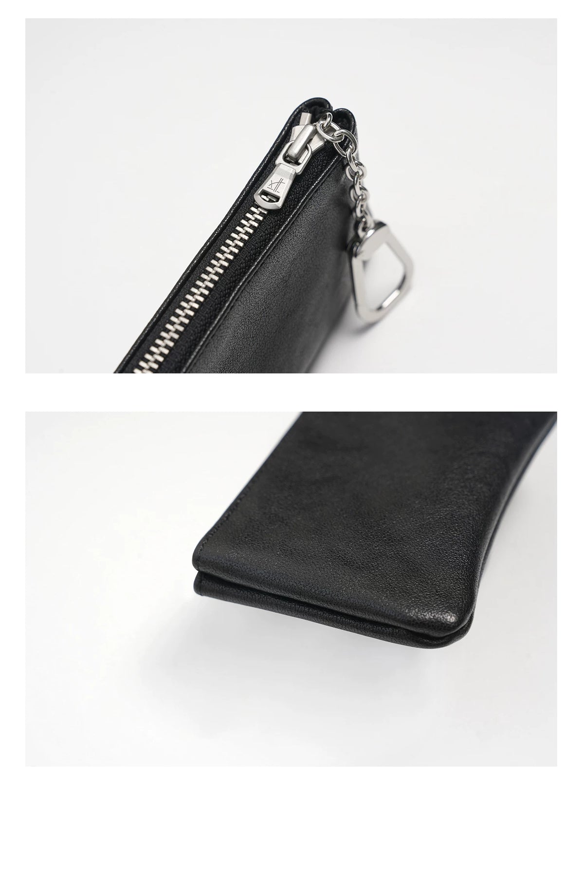 Leather Card Holder With Detachable Keychain
