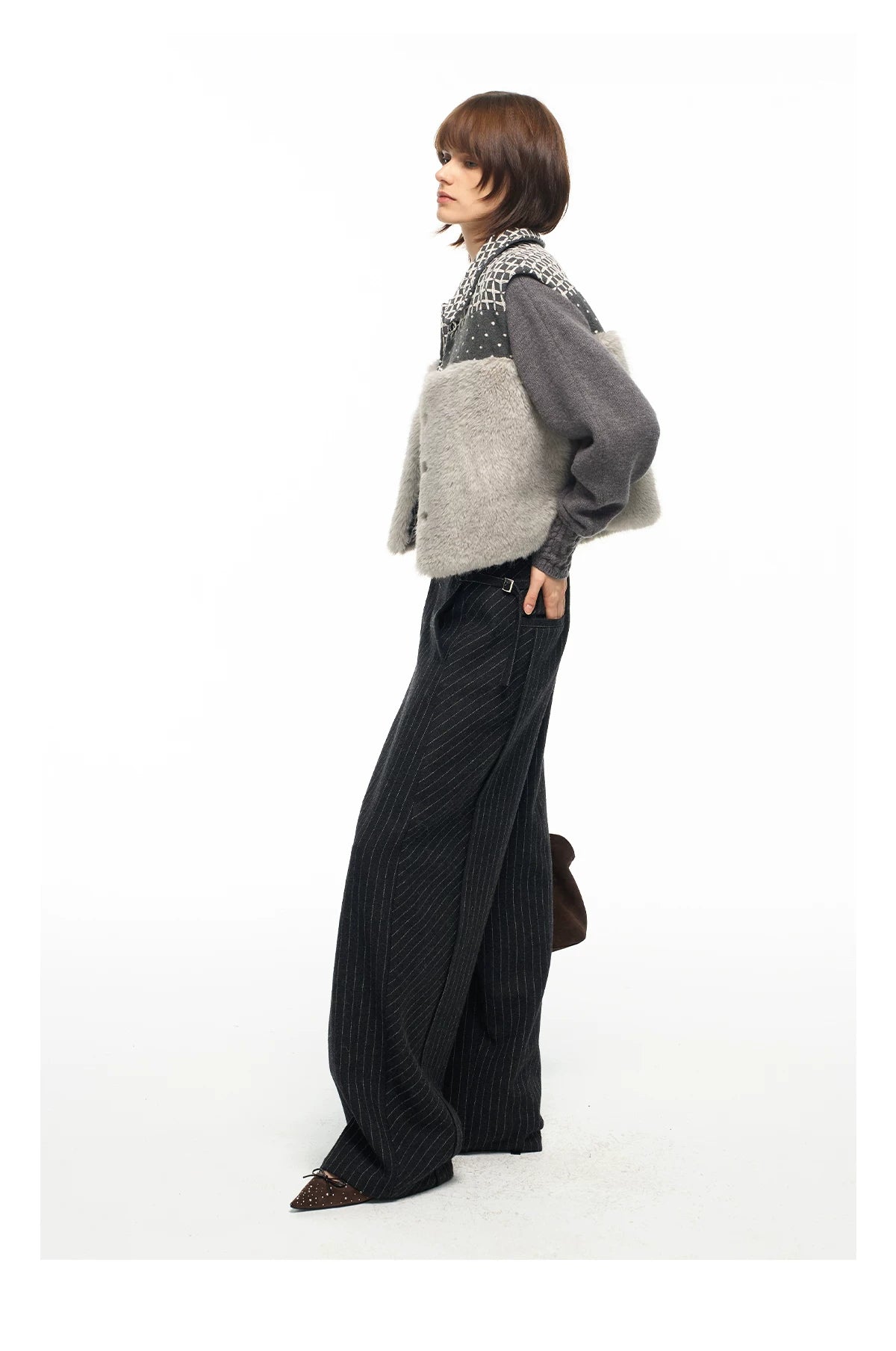 Patchwork Faux Fur Vest