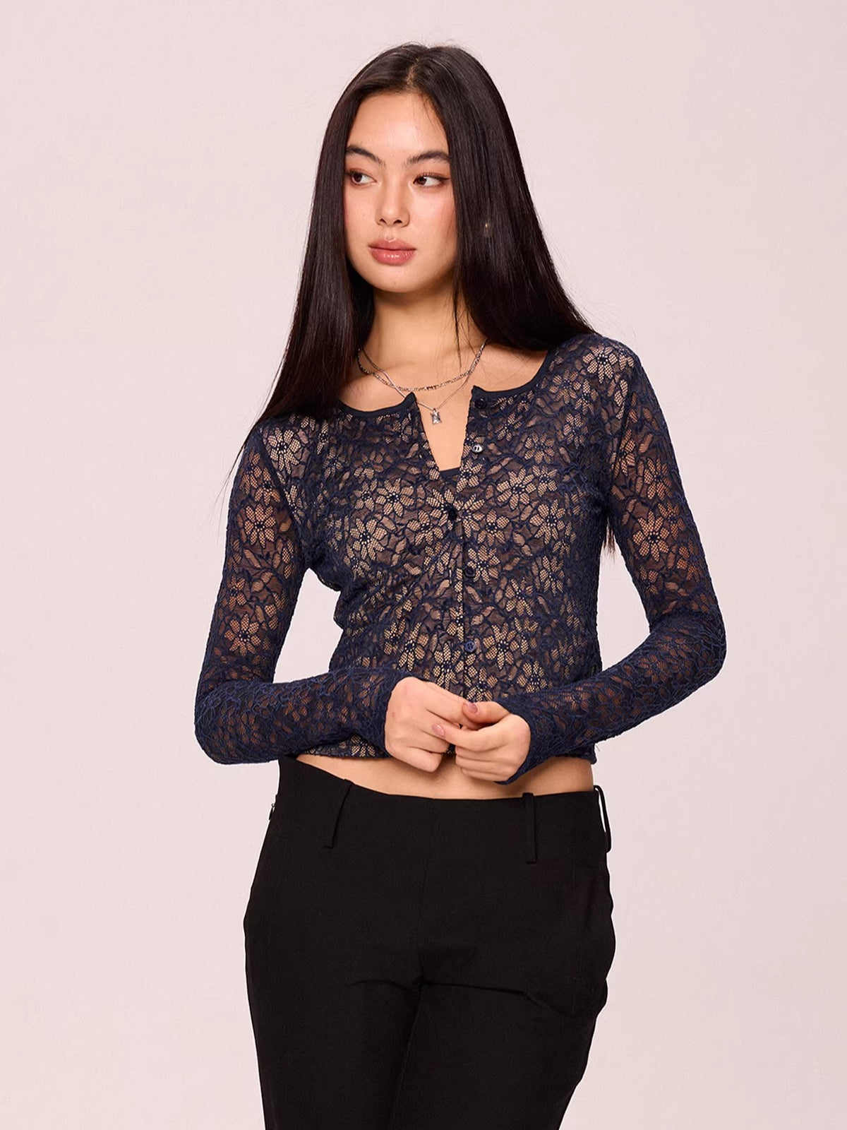 Lace Cardigan & Cami Top Set