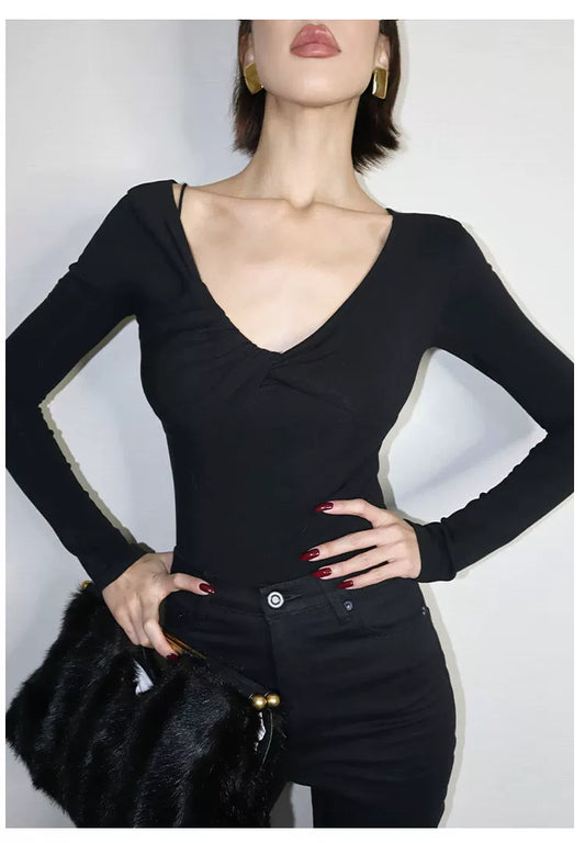Slim Fit Long Sleeve Stretch Tee