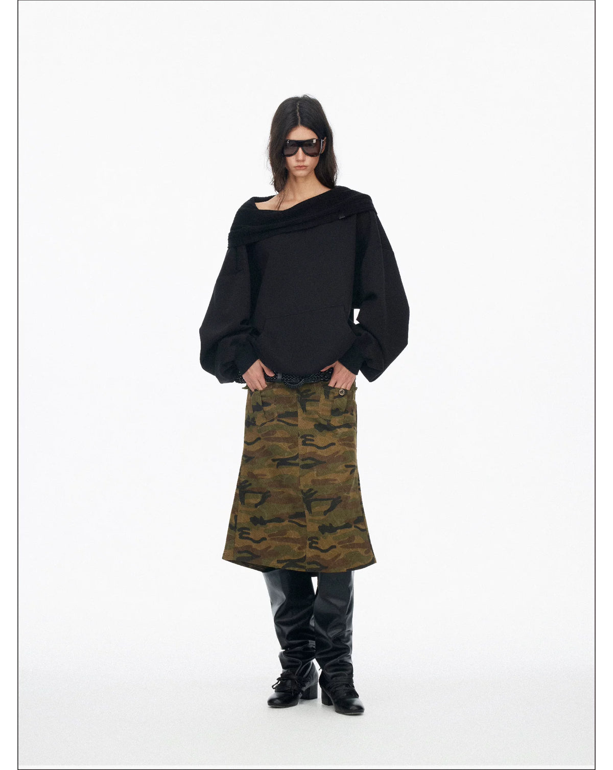 Vintage Camo Midi Skirt
