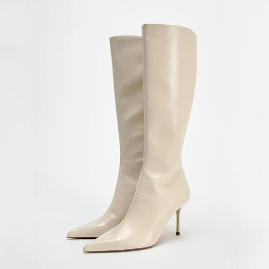 Women's Pointed Toe Stiletto Knee-High Boots