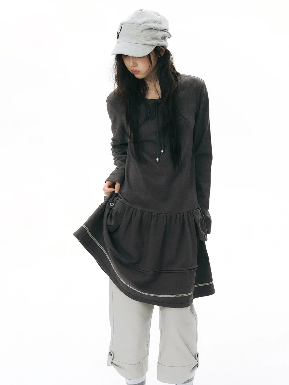Women's Ribbed-Waist Cropped Straight-Leg Pants