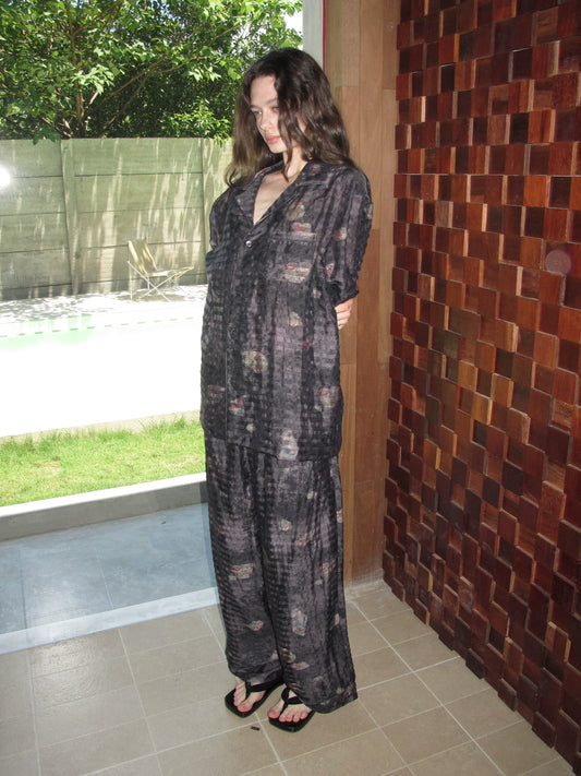 Women’s Silk Tencel Printed Pajama Set