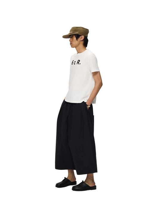 Women's Black Drawstring Balloon Wide Leg Pants