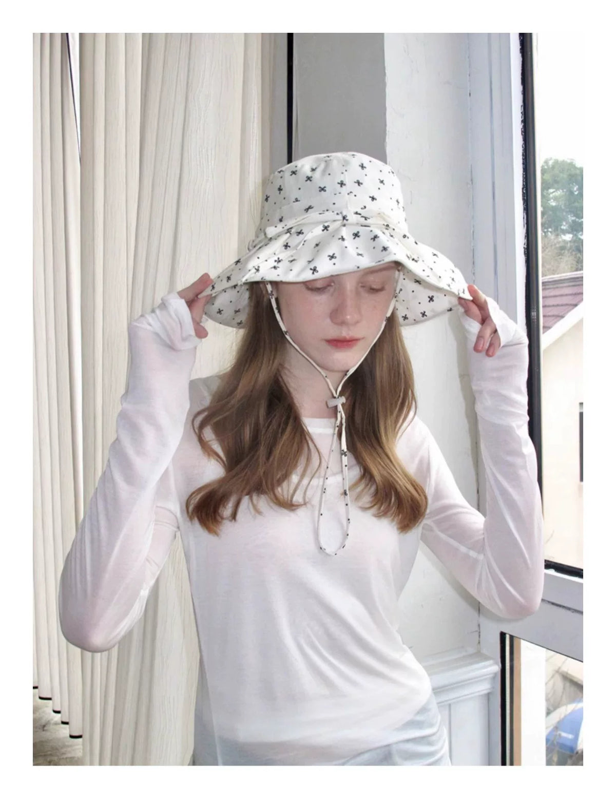 Women's Bow Wide Brim Sun Hat