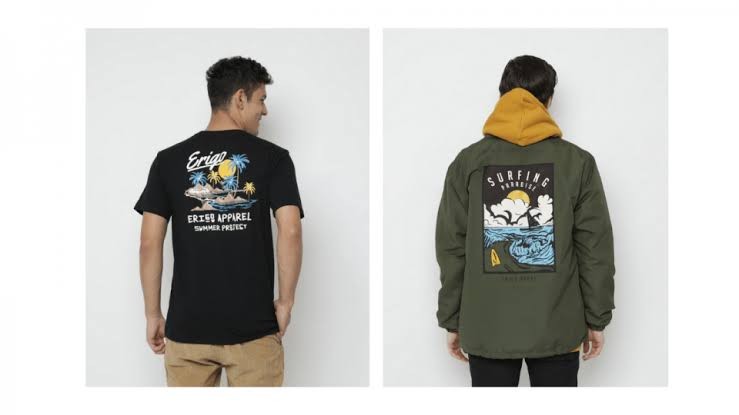 Erigo apparel look — Summer Project tee and Surfing Paradise coach jacket