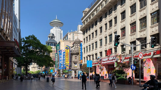 East Nanjing Road in Shanghai in the morning