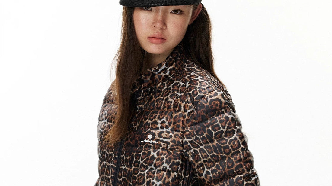 Leopard Print Puffer Jacket — women’s winter coat trends