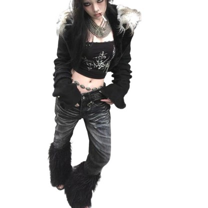 Deconstructed Ripped Tapered Jeans - view 1