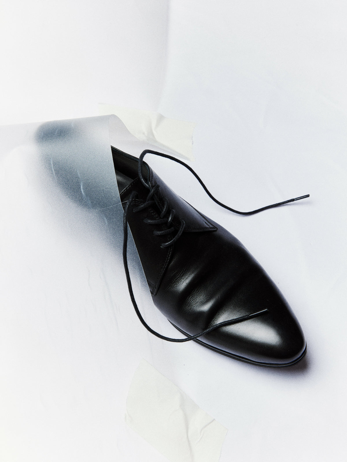 VOWPROGRESS Italian Calfskin Wrinkle Derby Shoes