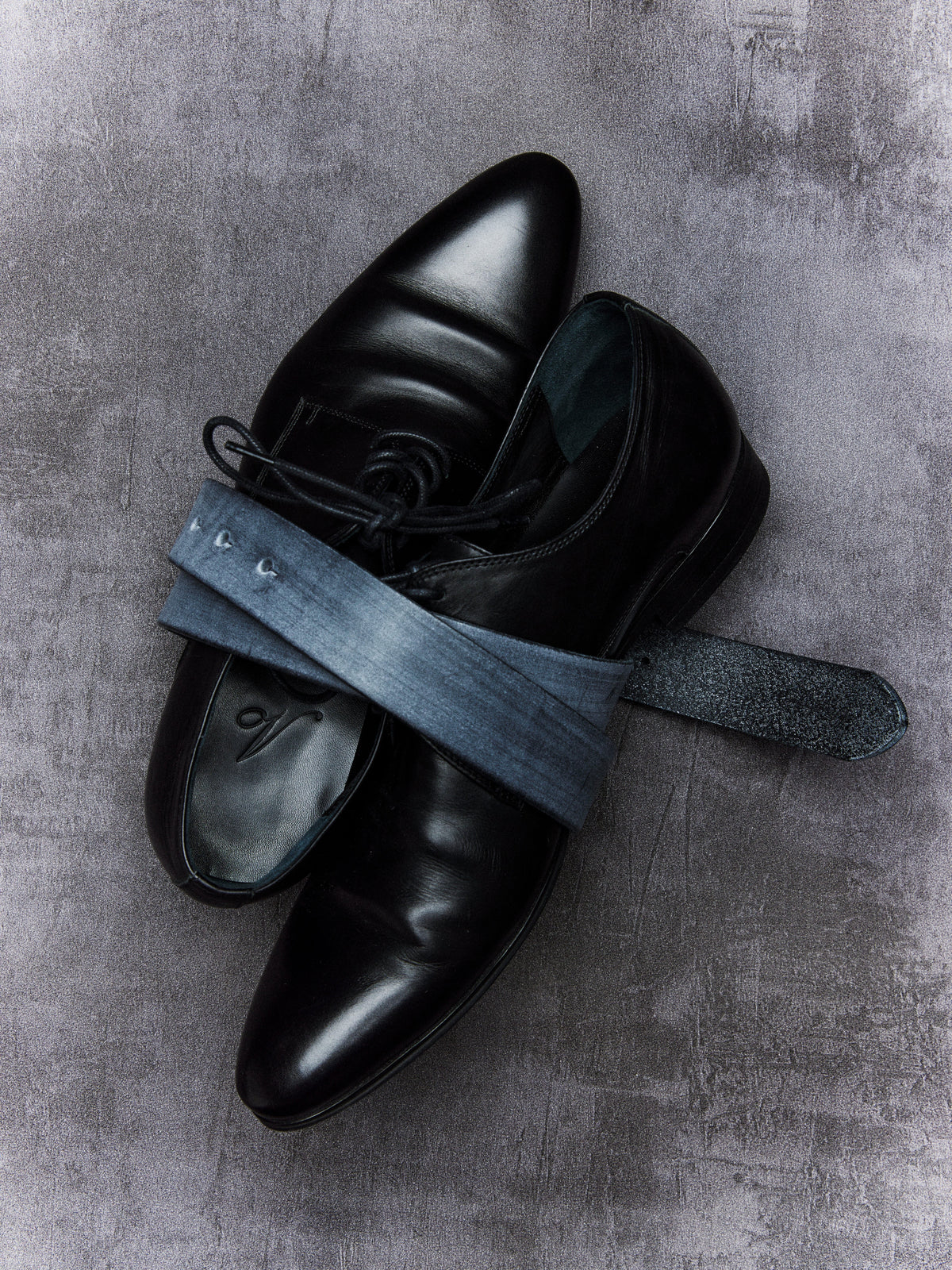 VOWPROGRESS Italian Calfskin Wrinkle Derby Shoes