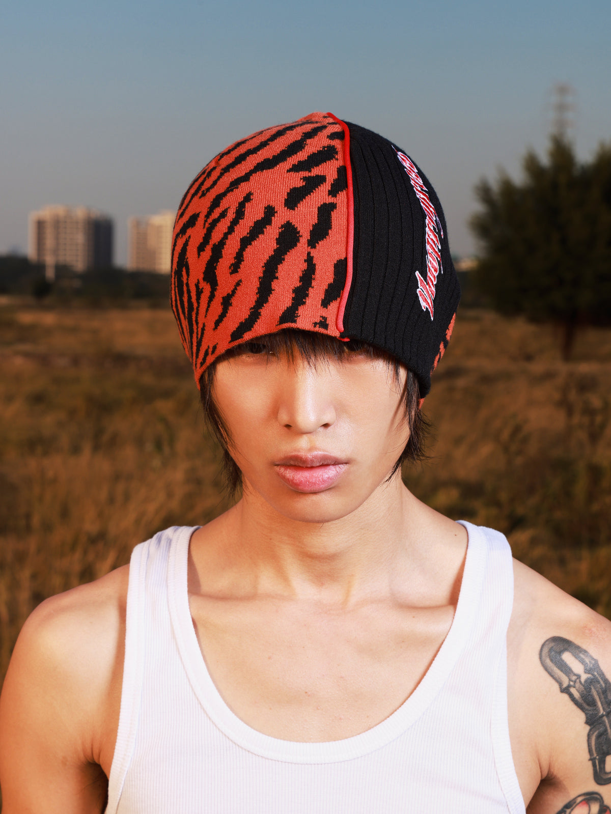 VOWPROGRESS Racing Embroidered Knit Beanie