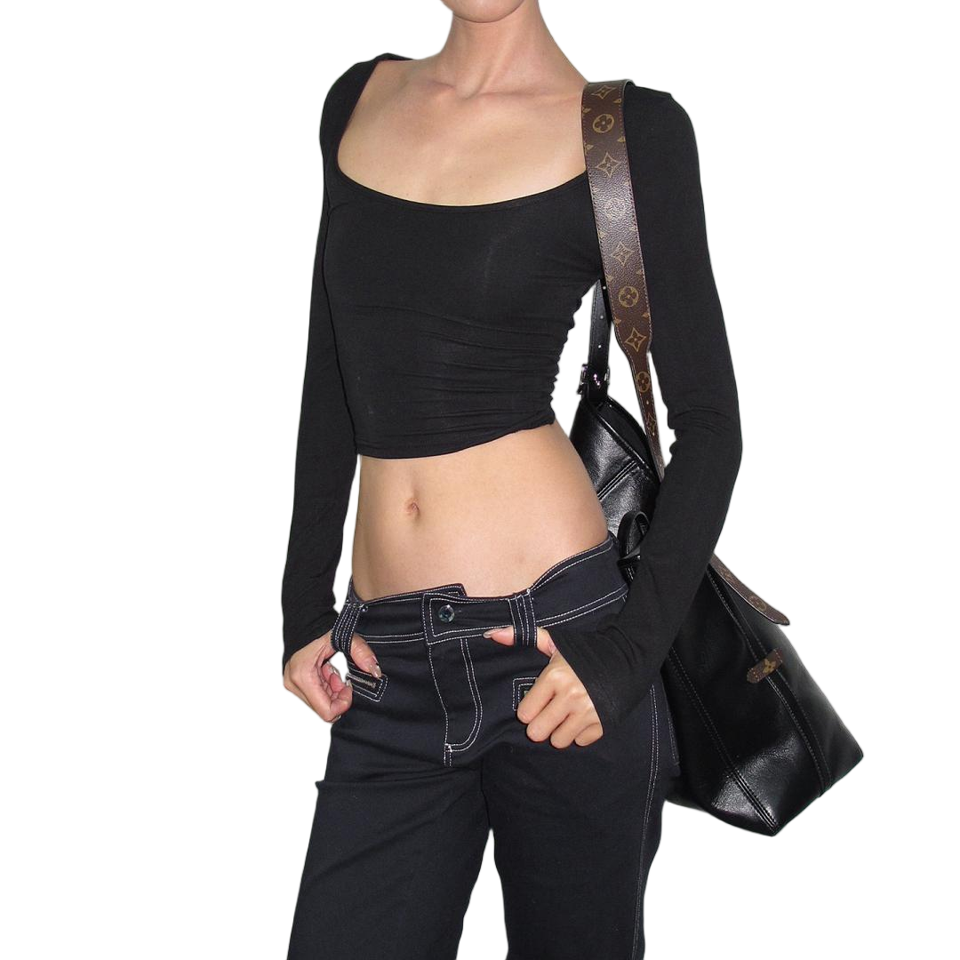 Backless Knot Front Square Neck Slim Fit Top - view 2
