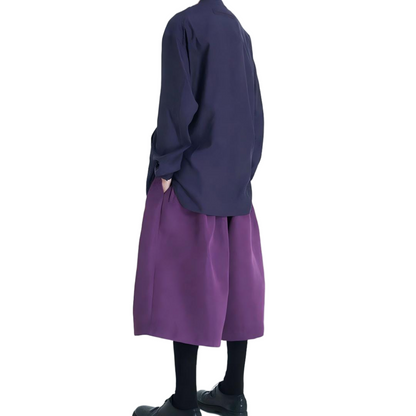 Voluminous Wide Leg Culotte Shorts - view 2