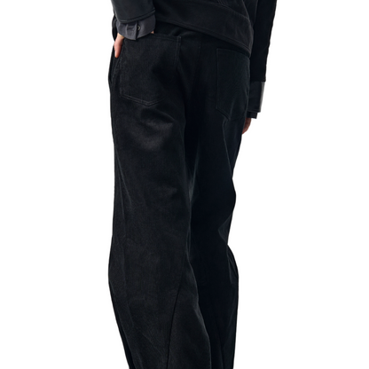 Reverse Pleat Cord Wide-Leg Trousers - view 3