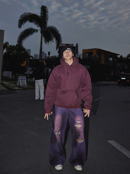 Printed Fleece Hooded Sweatshirt