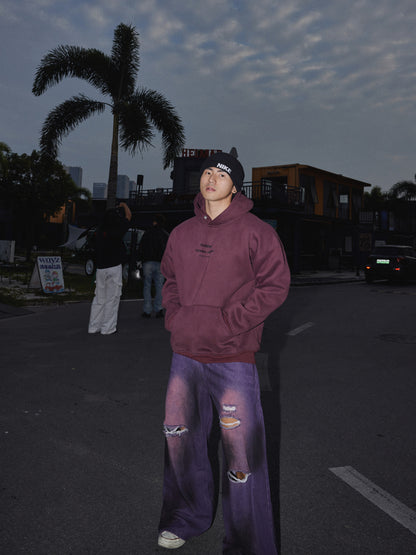 Printed Fleece Hooded Sweatshirt
