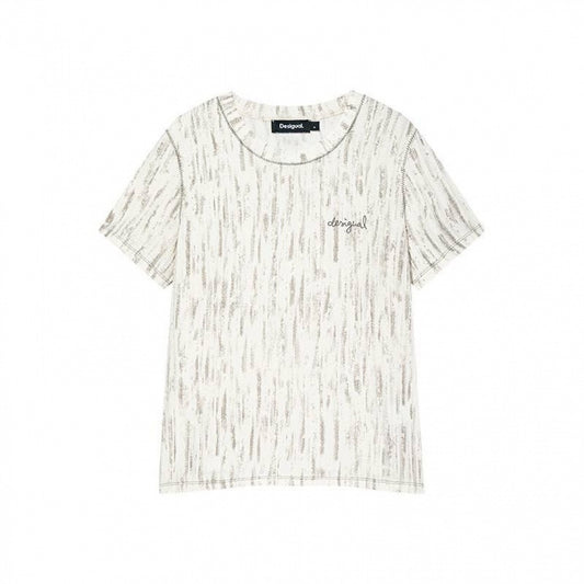 Embroidered Textured Stretch T-Shirt
