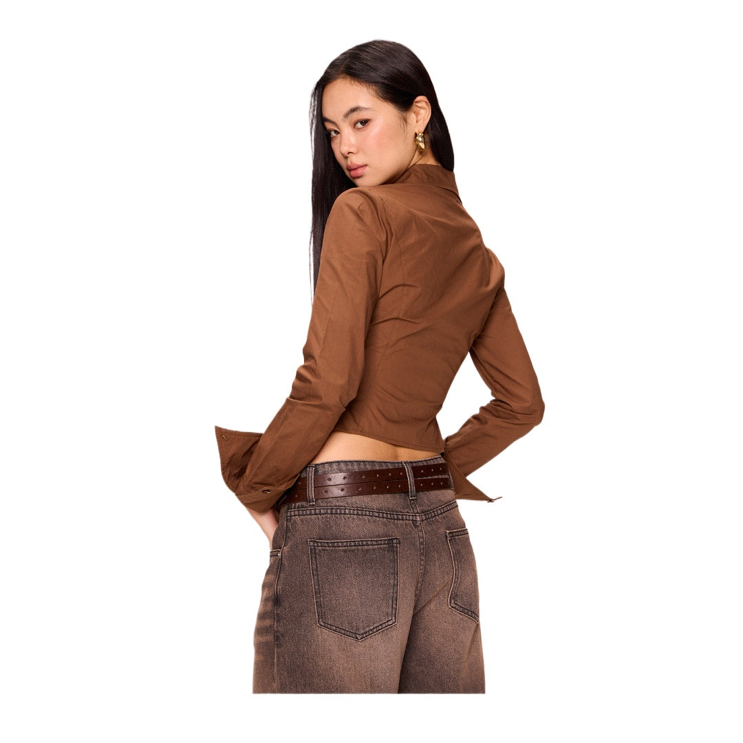 Cropped Long Sleeve Shirt